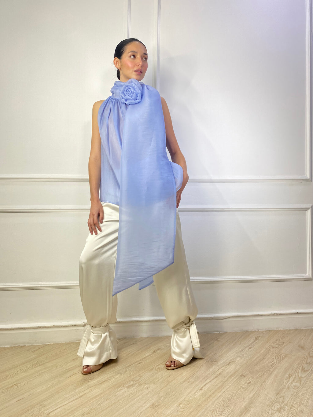 BLUSA HALTER ORGANZA
