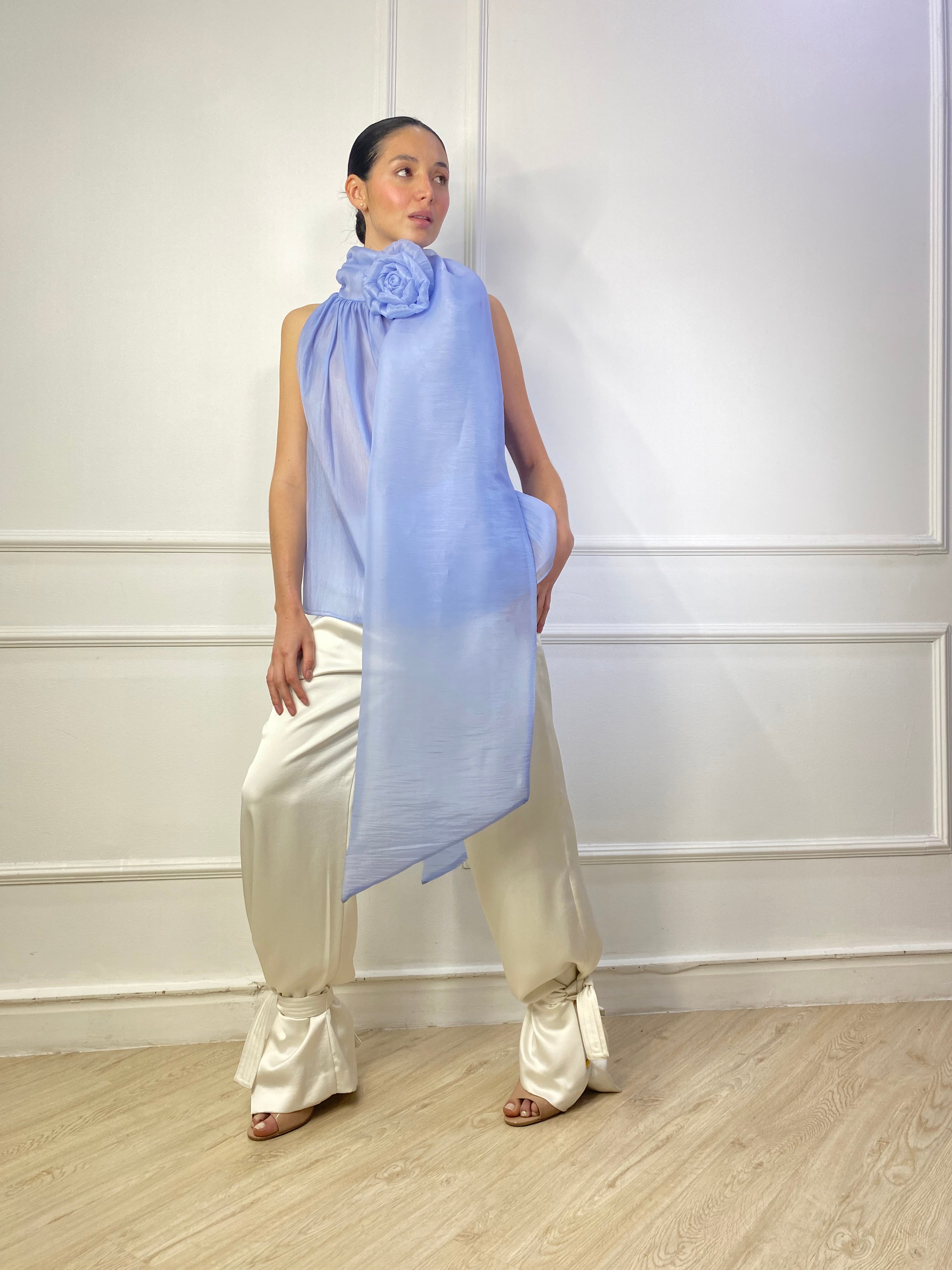BLUSA HALTER ORGANZA