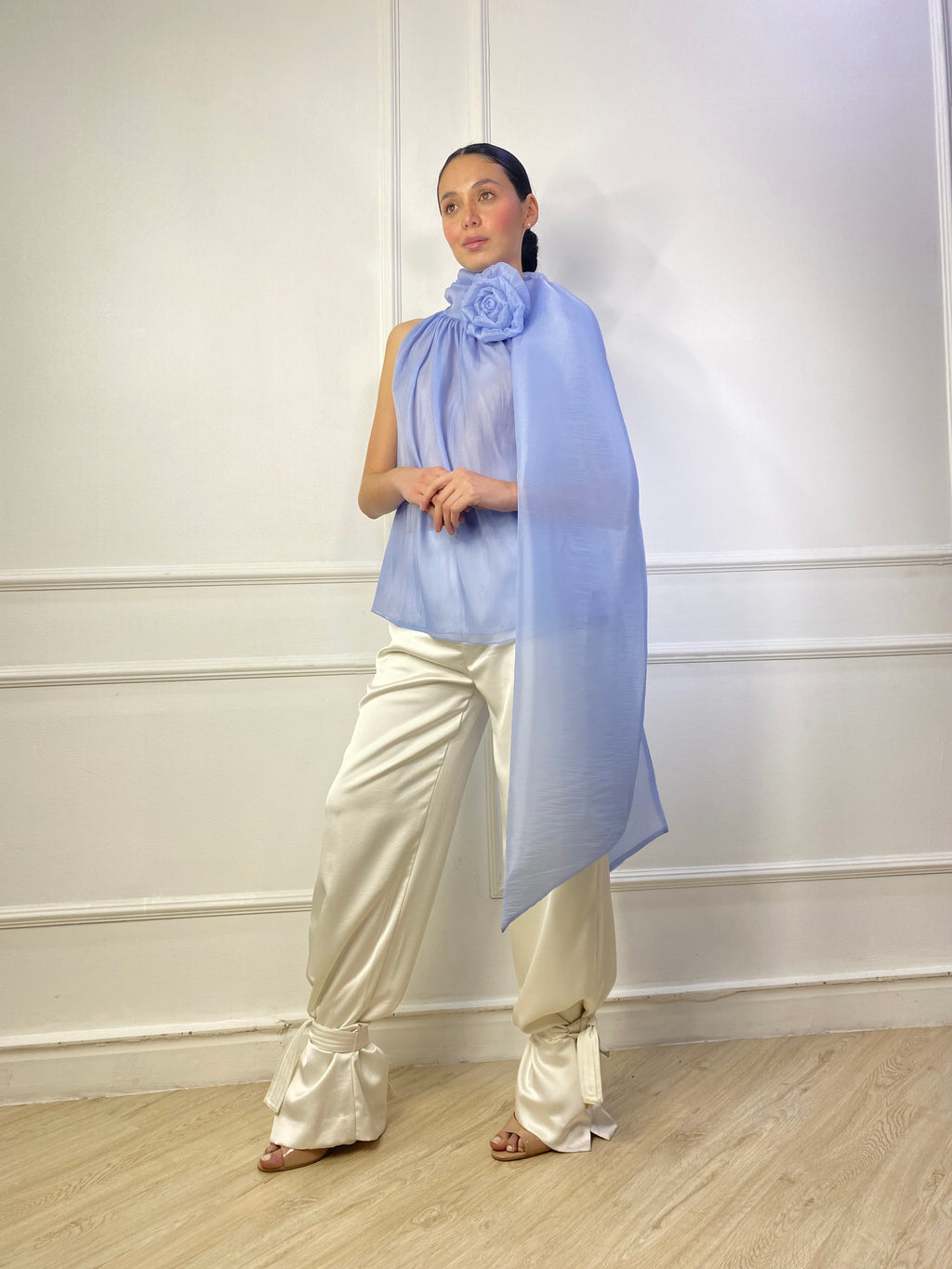 BLUSA HALTER ORGANZA