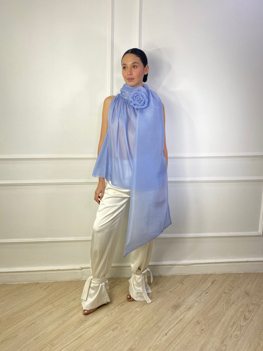 BLUSA HALTER ORGANZA