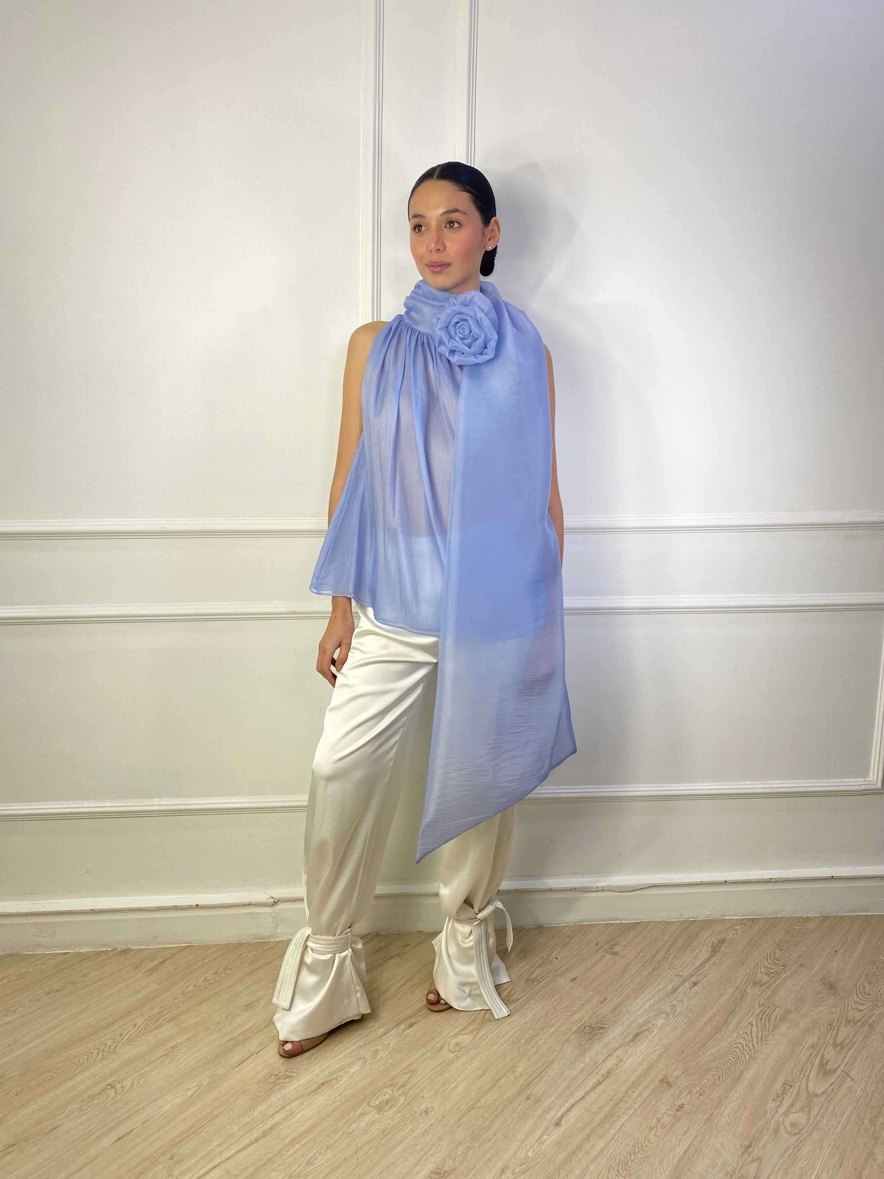 BLUSA HALTER ORGANZA