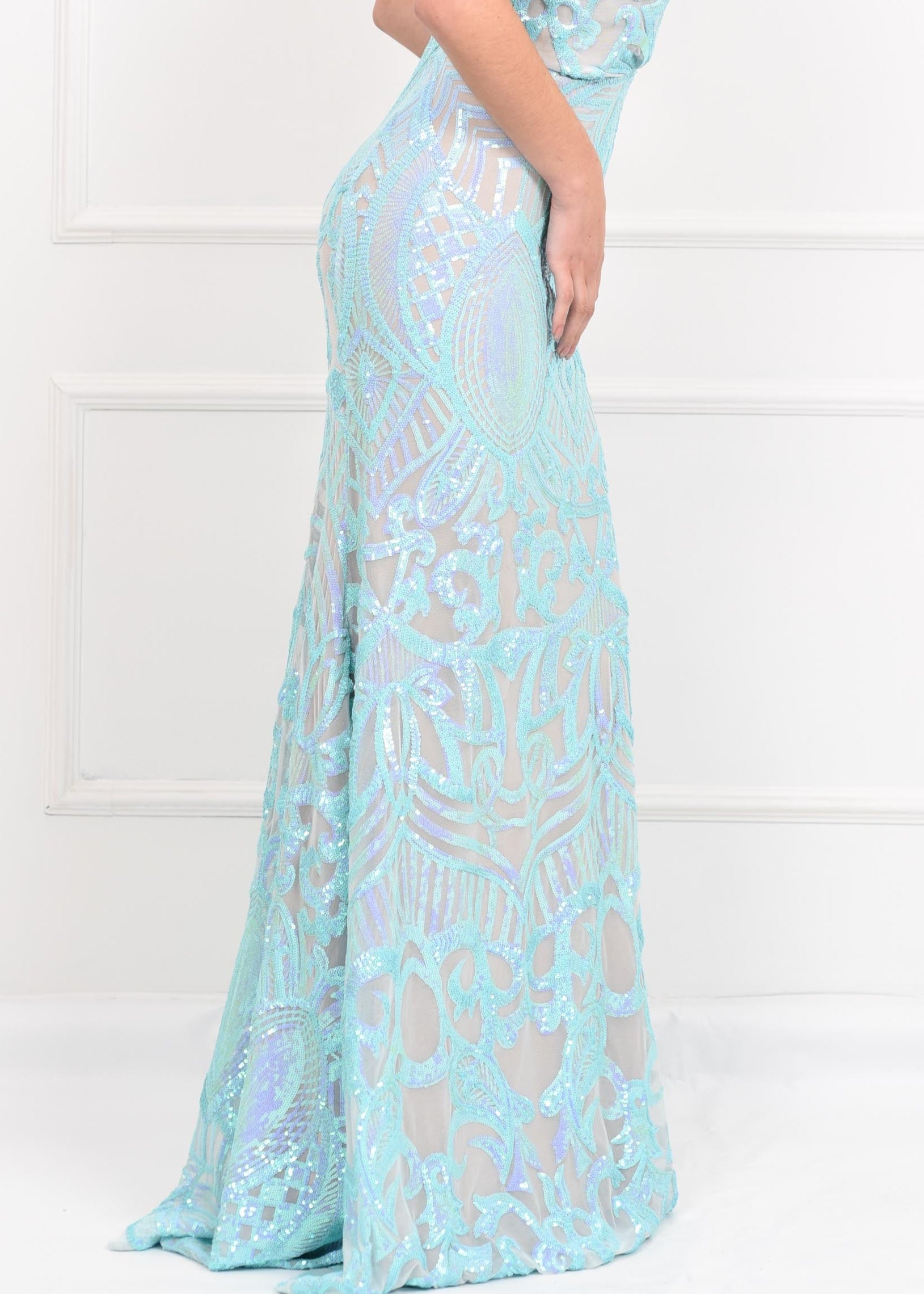 Vestido Lentejuela celeste