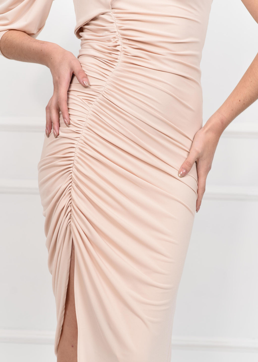 VESTIDO DRAPEADO CUELLO