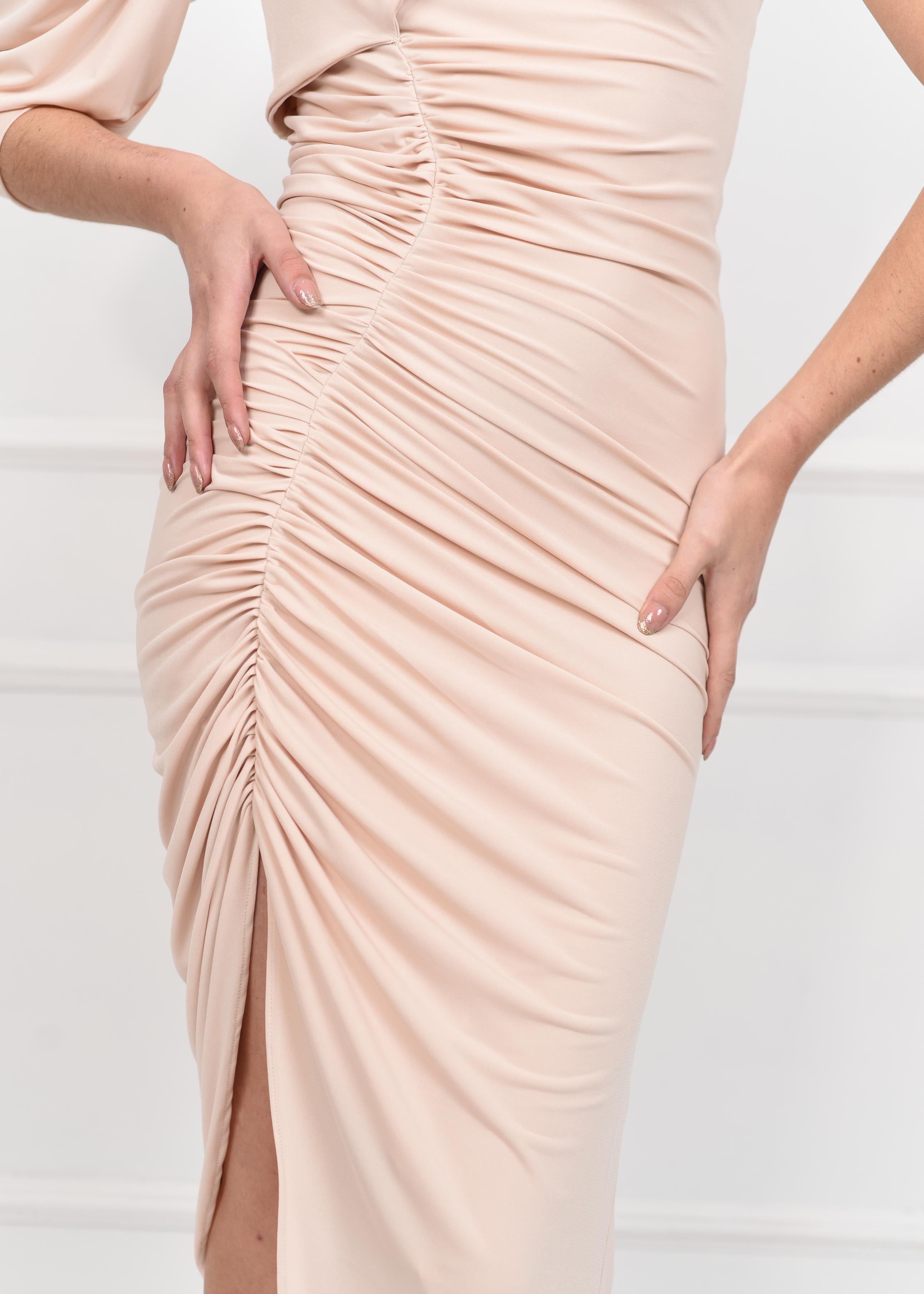 VESTIDO DRAPEADO CUELLO